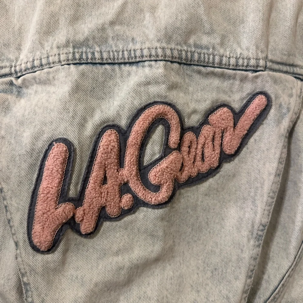 L.A. Gear Light Blue Cropped Denim Jacket - Picture 10 of 10